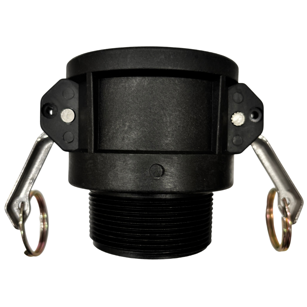 2″ Polypropylene Camlock Type B – Female Coupler × Male Thread