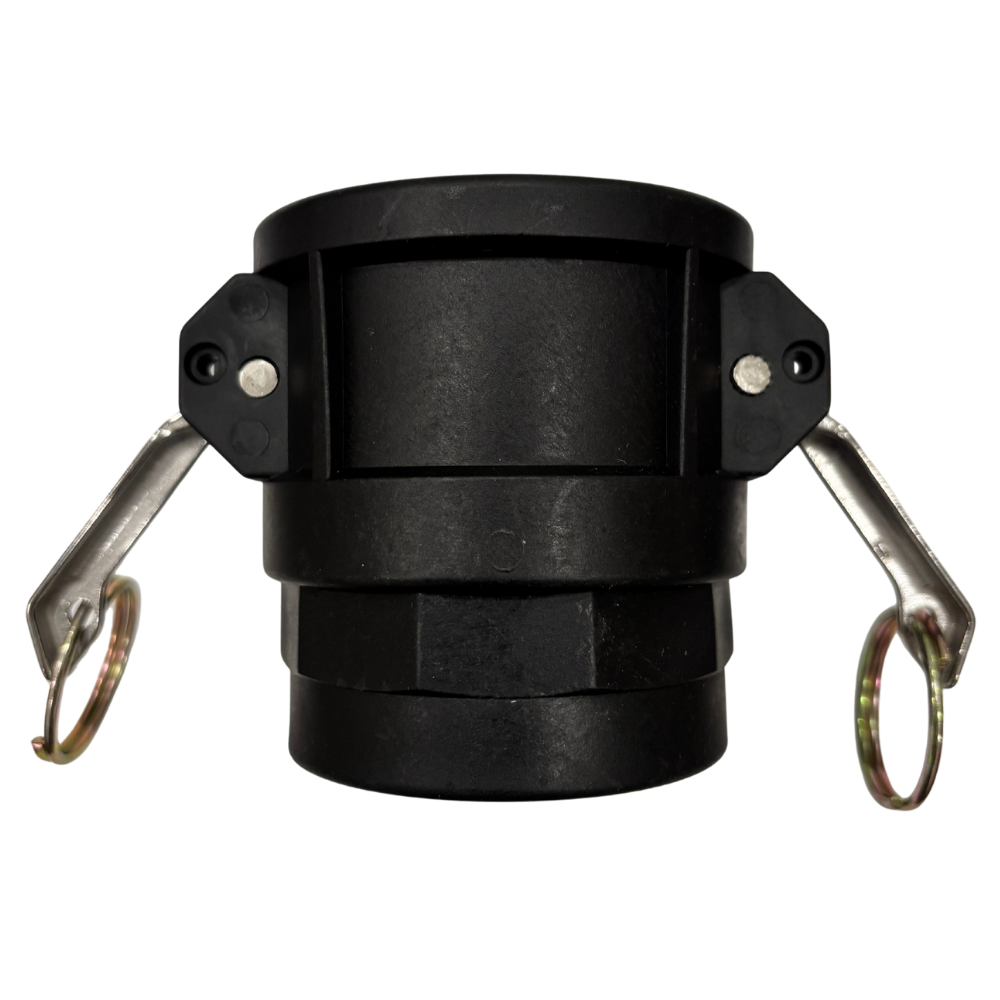 1.25″ Polypropylene Camlock Type D – Female Coupler × Female Thread