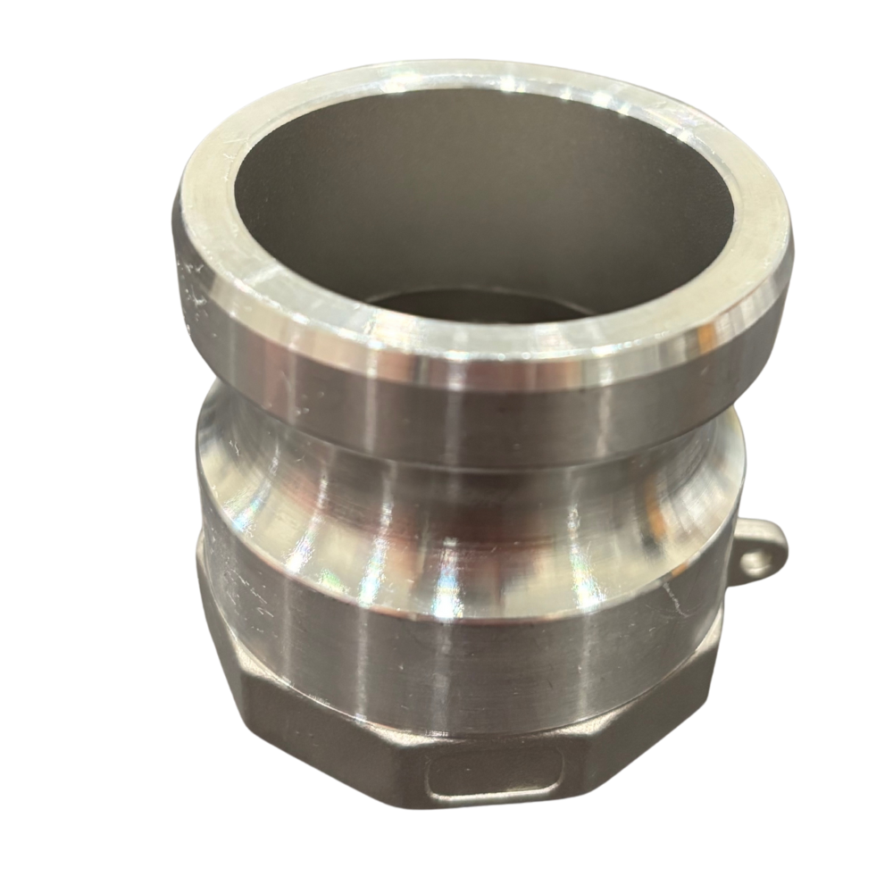 1″ Stainless Steel 316 Camlock Type A – Male Adapter × Female Thread