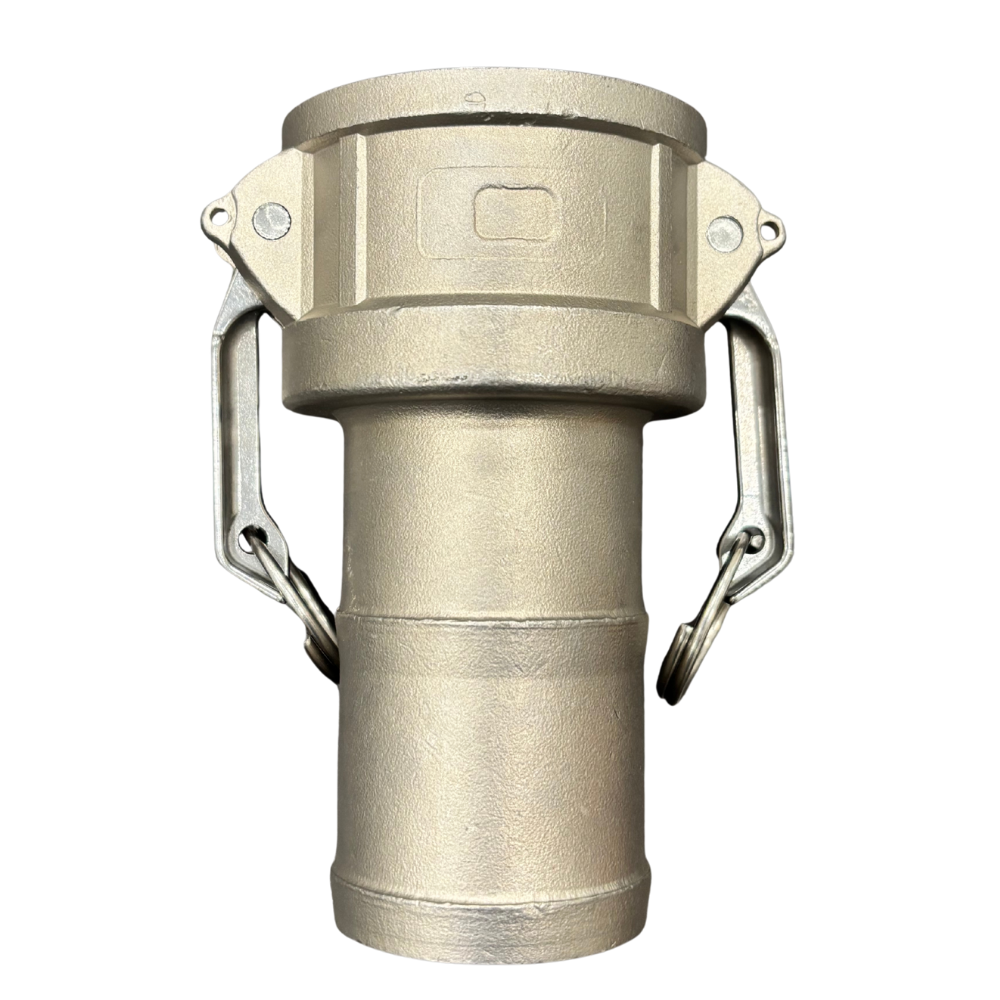 1.25″ Stainless Steel Camlock Type C – Female Coupler × Hose Shank