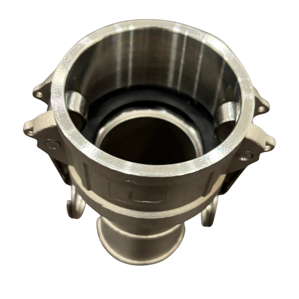 1″ Stainless Steel Camlock Type C – Female Coupler × Hose Shank